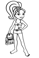 Een kleurplaat van  polly pocket